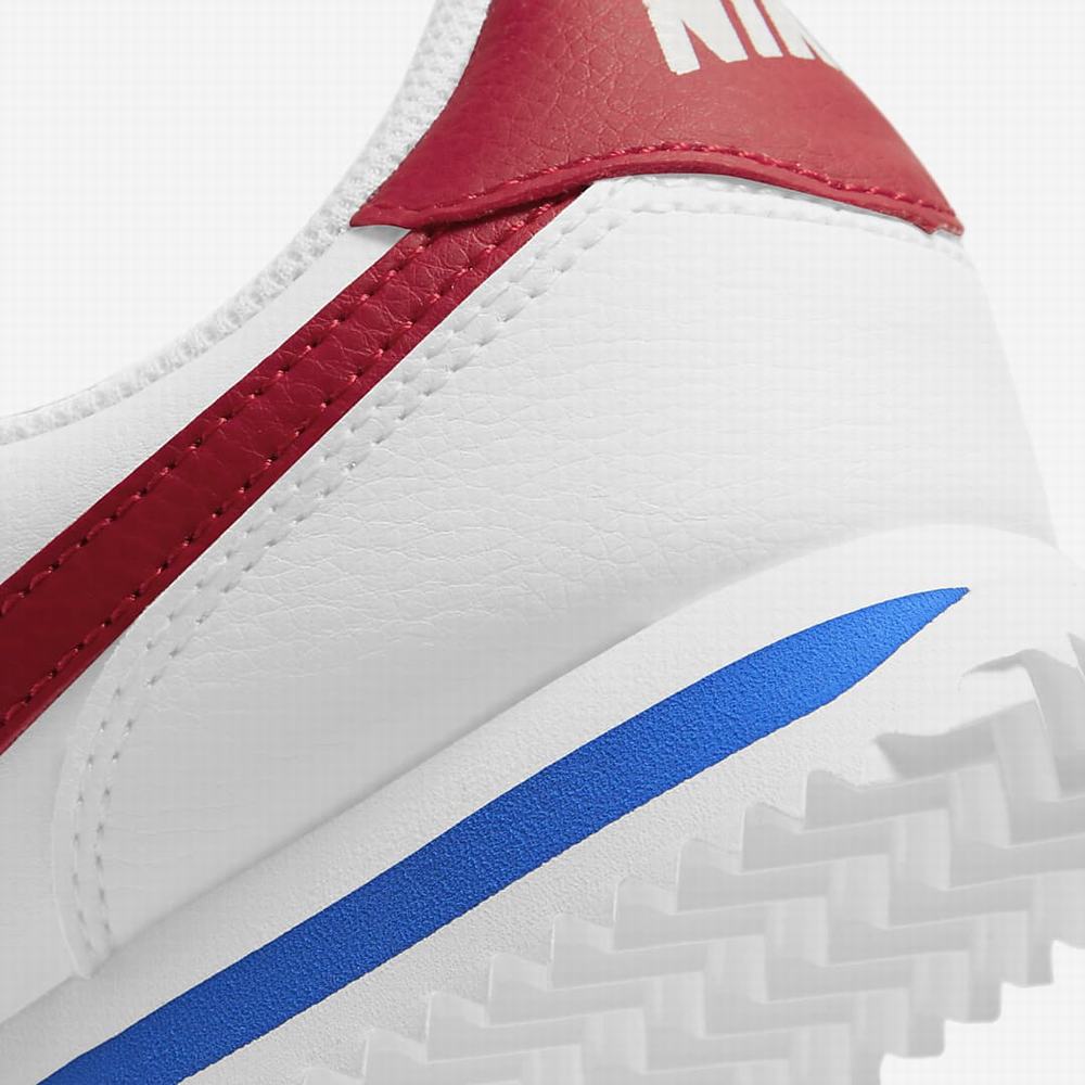Nike Cortez Basic Gyerek Utcai Cipő Fehér Királykék Fekete Piros | NI8163-N20
