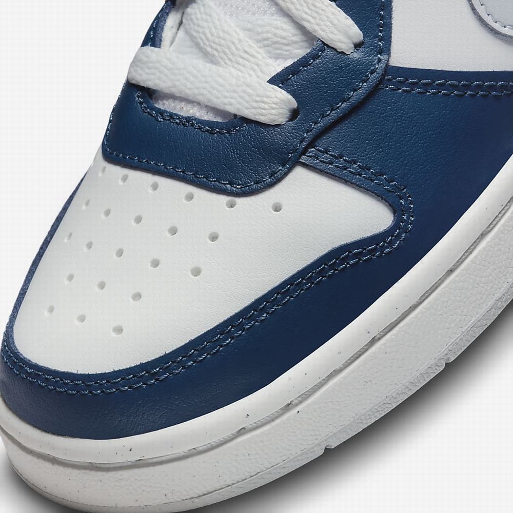 Nike Court Borough Low 2 Gyerek Utcai Cipő Fehér Kék Platina | NI5960-S27