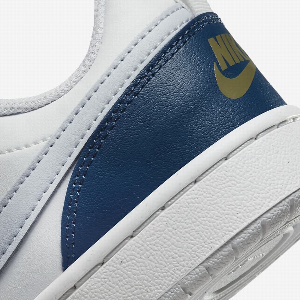 Nike Court Borough Low 2 Gyerek Utcai Cipő Fehér Kék Platina | NI5960-S27