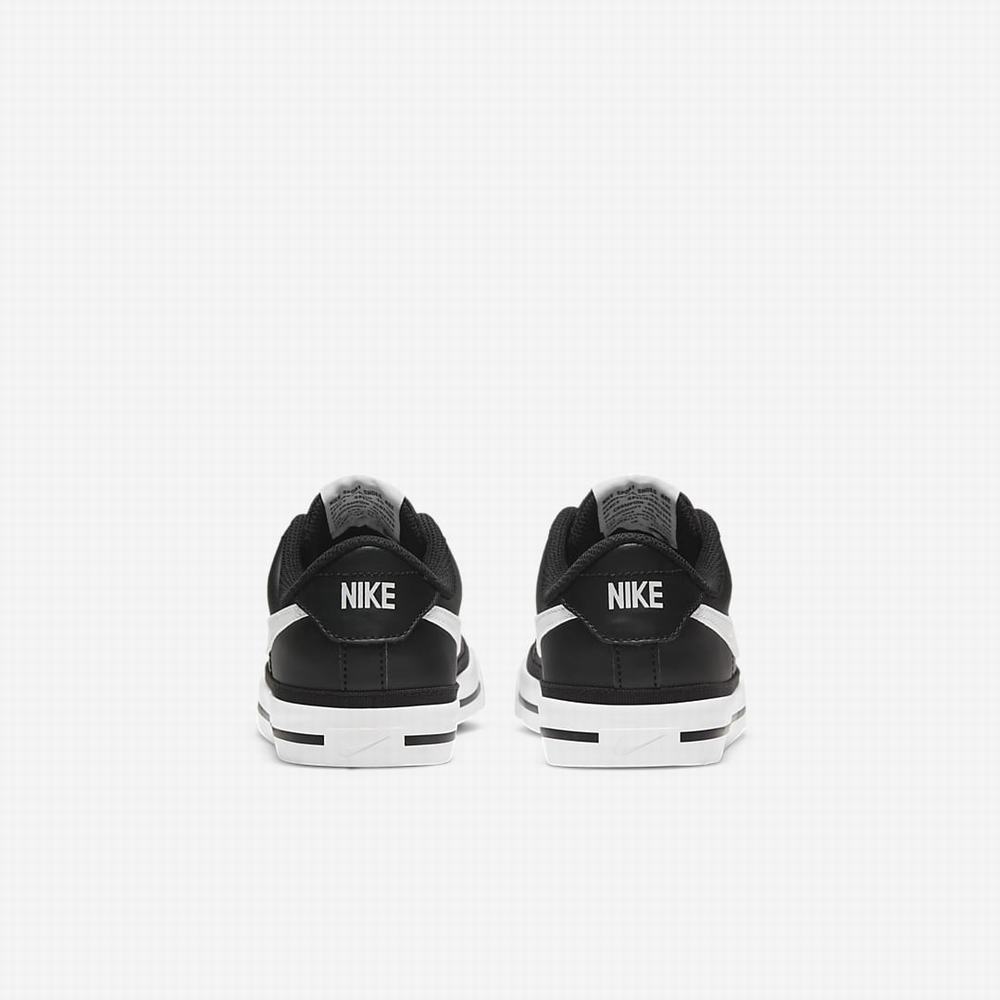 Nike Court Legacy Gyerek Utcai Cipő Fekete Világos Barna Fehér | NI3075-P15