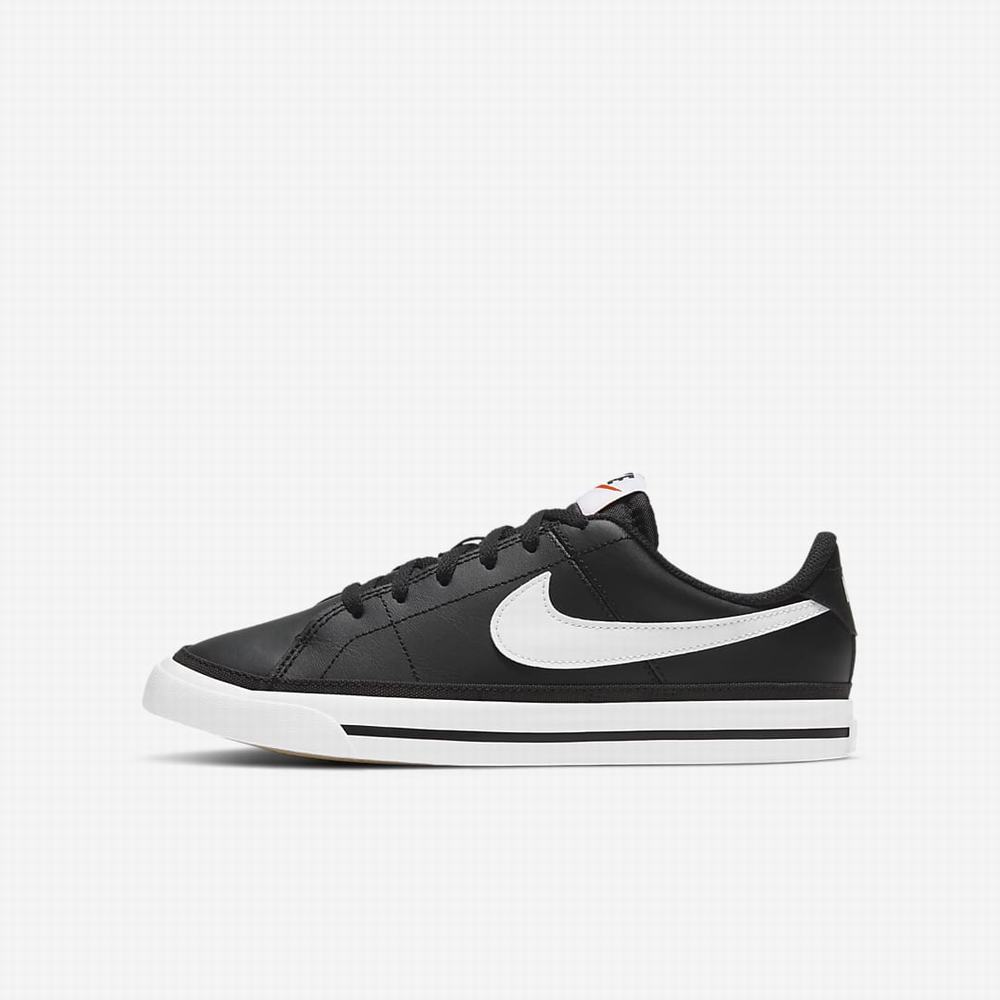 Nike Court Legacy Gyerek Utcai Cipő Fekete Világos Barna Fehér | NI3075-P15