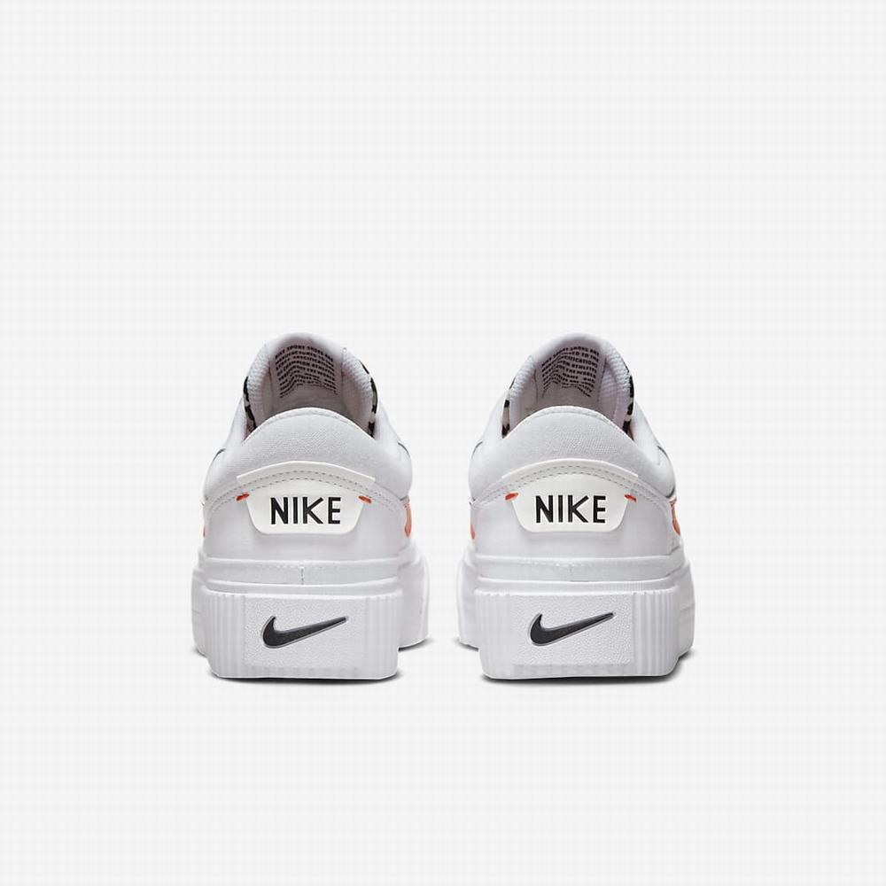 Nike Court Legacy Lift Női Utcai Cipő Fehér Barna Fekete Narancssárga | NI0514-M25