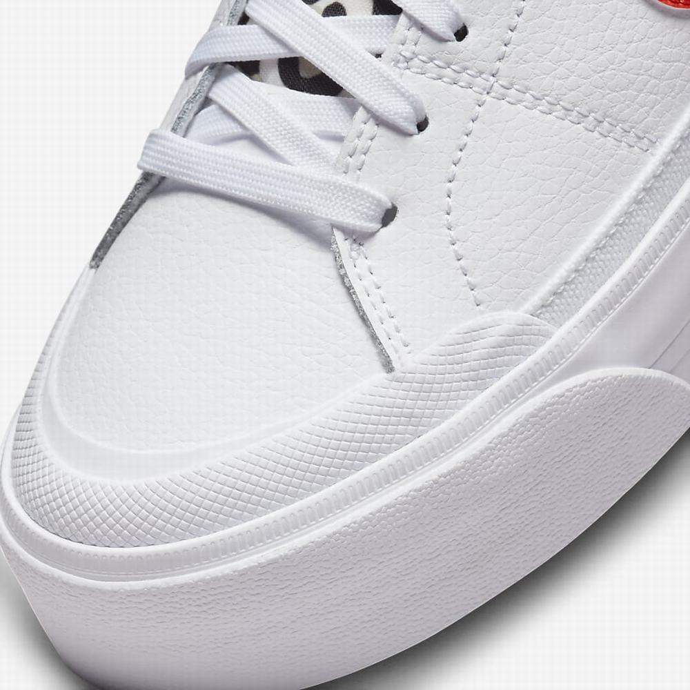 Nike Court Legacy Lift Női Utcai Cipő Fehér Barna Fekete Narancssárga | NI0514-M25
