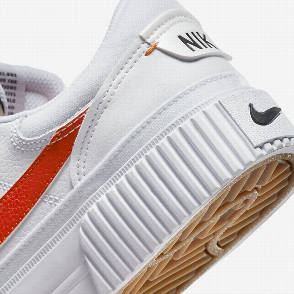 Nike Court Legacy Lift Női Utcai Cipő Fehér Barna Fekete Narancssárga | NI0514-M25
