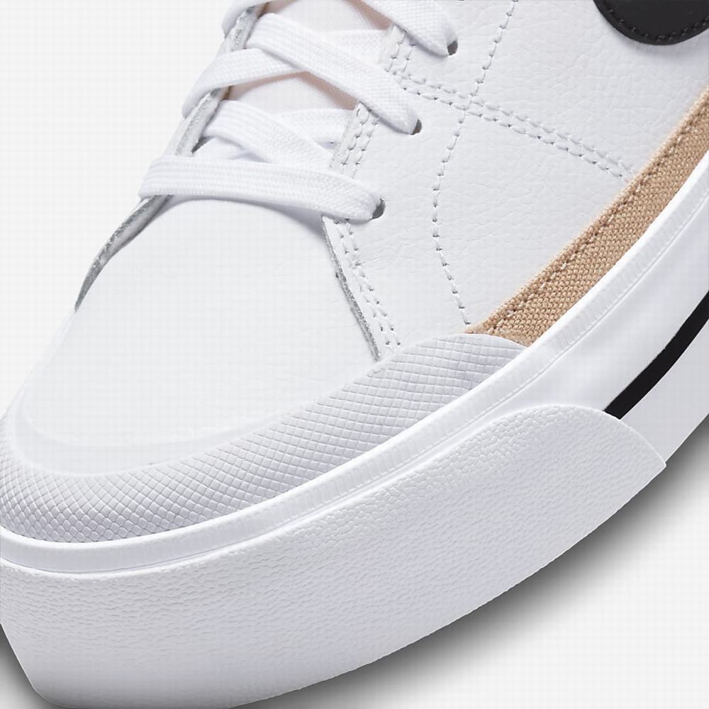Nike Court Legacy Lift Női Utcai Cipő Fehér Narancssárga Fekete | NI3015-S73