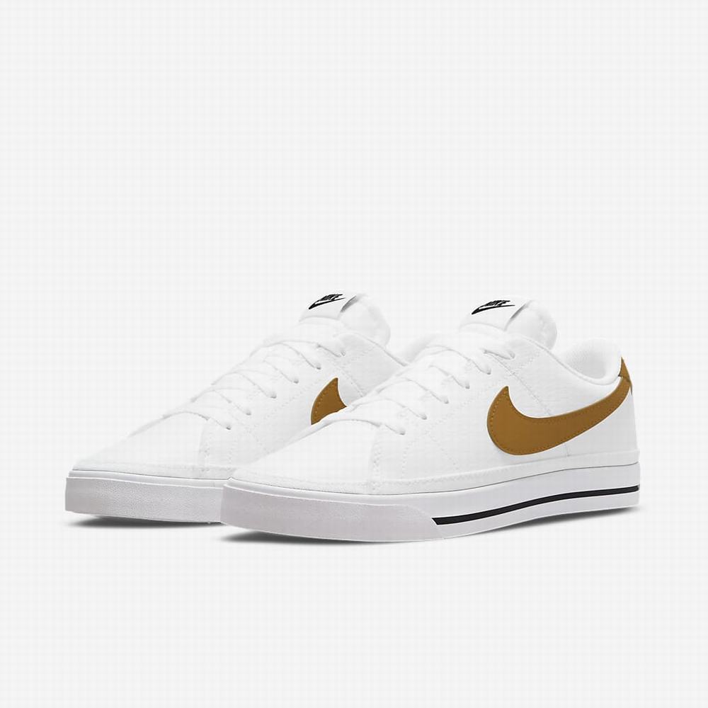 Nike Court Legacy Next Nature Női Utcai Cipő Fehér Fekete Arany | NI1802-H57