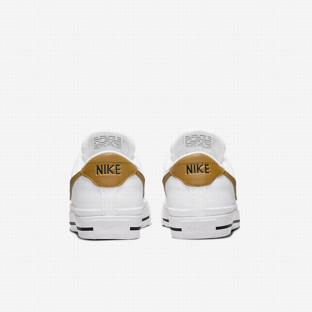 Nike Court Legacy Next Nature Női Utcai Cipő Fehér Fekete Arany | NI1802-H57