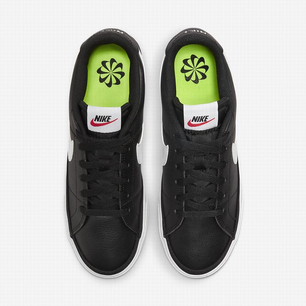 Nike Court Legacy Next Nature Női Utcai Cipő Fekete Narancssárga Fehér | NI1964-L50