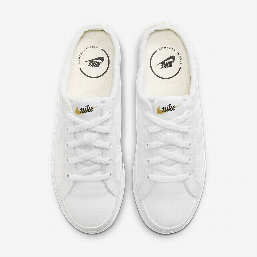 Nike Court Legacy Női Utcai Cipő Fehér Fekete Világos Barna Fehér | NI3905-A67