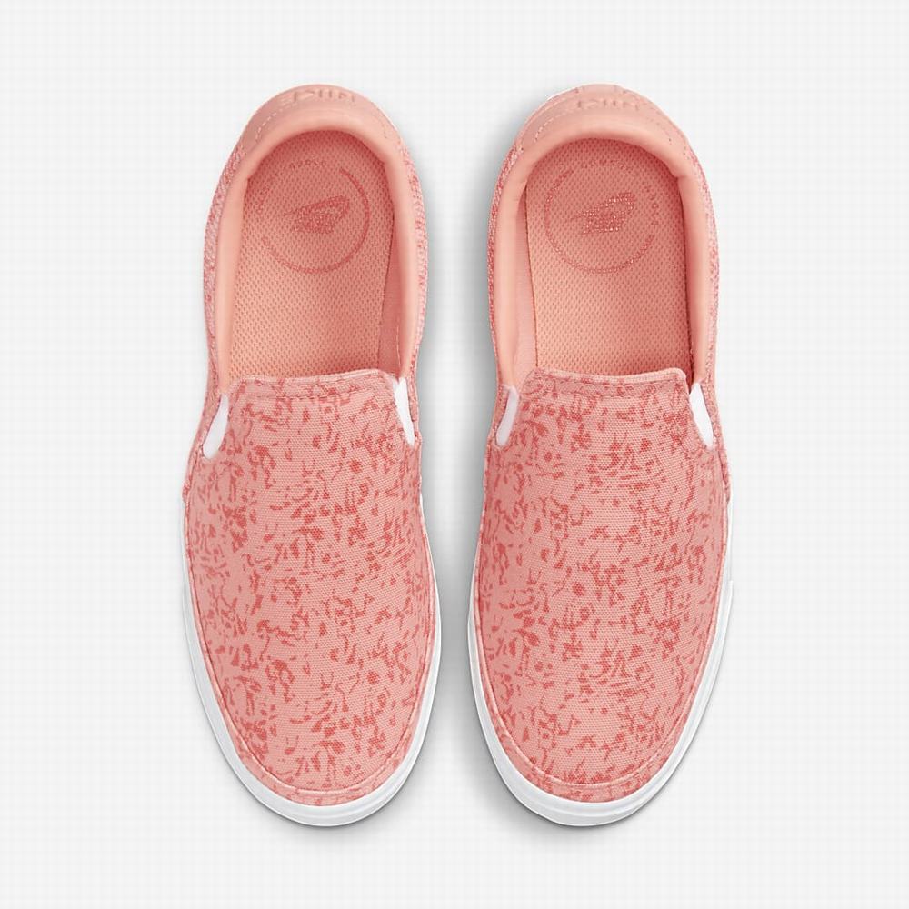 Nike Court Legacy Print Női Utcai Cipő Rózsaszín Fehér | NI0184-L39