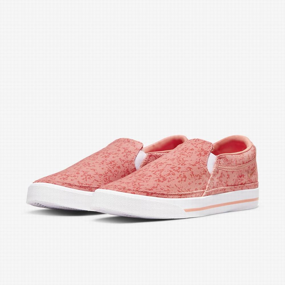 Nike Court Legacy Print Női Utcai Cipő Rózsaszín Fehér | NI0184-L39