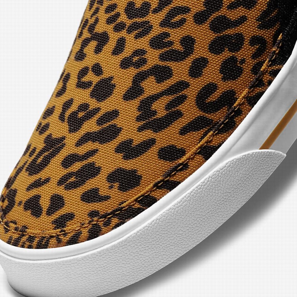 Nike Court Legacy Slip Női Utcai Cipő Fekete Barna Fehér | NI4128-W30