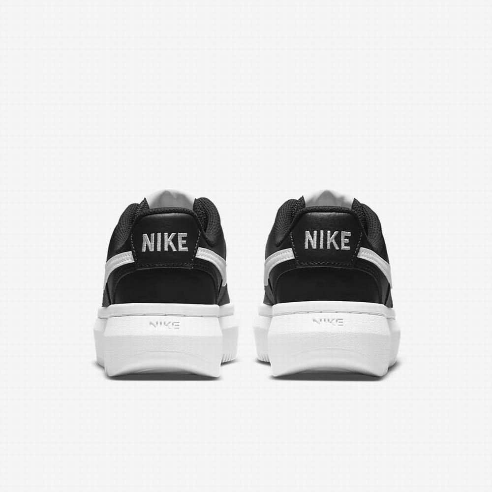 Nike Court Vision Alta Női Utcai Cipő Fekete Fehér | NI3461-K60