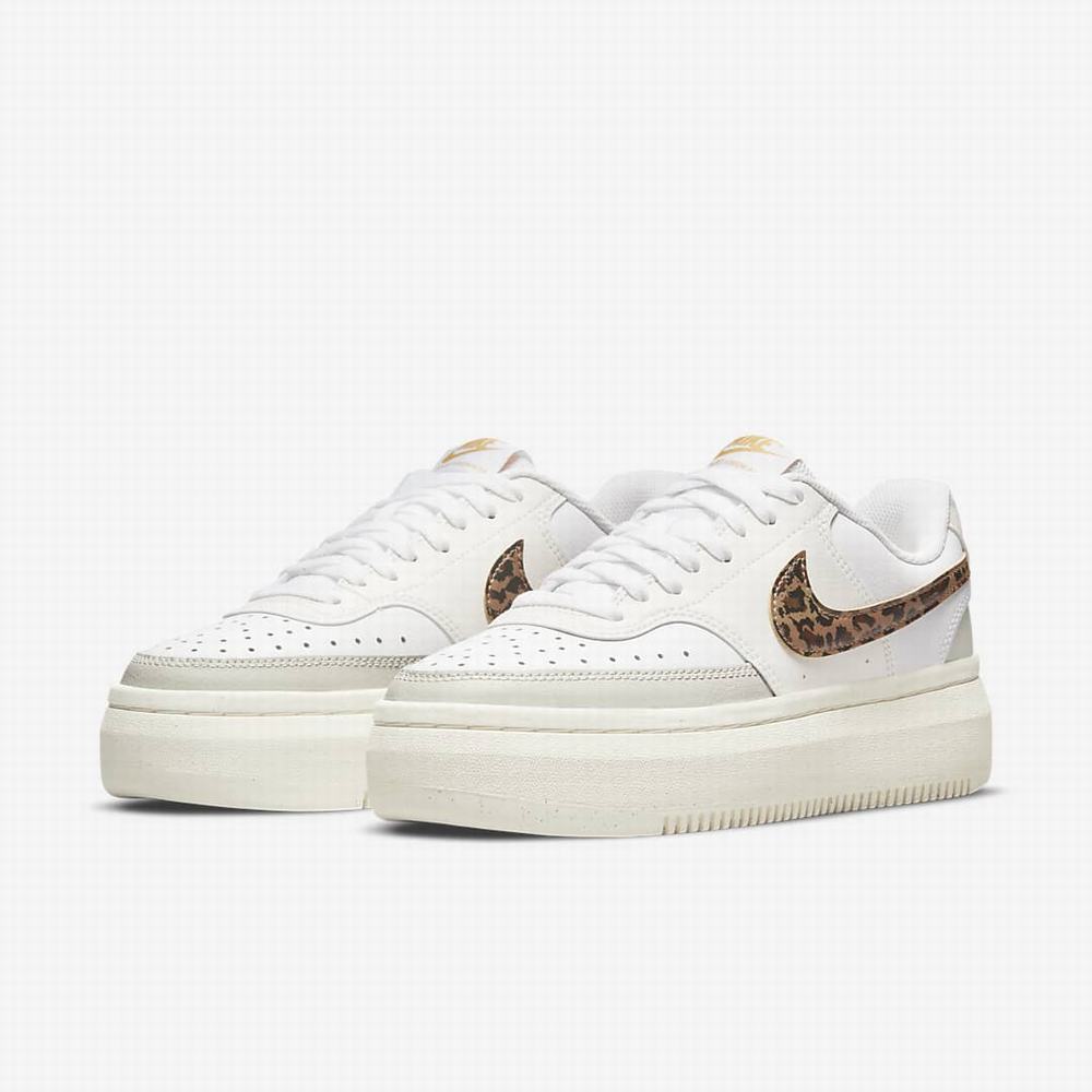 Nike Court Vision Alta Női Utcai Cipő Fehér Barna | NI5039-G63