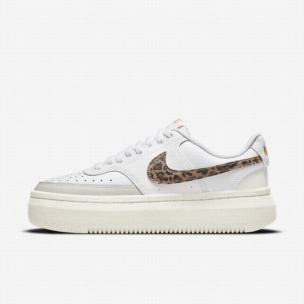 Nike Court Vision Alta Női Utcai Cipő Fehér Barna | NI5039-G63
