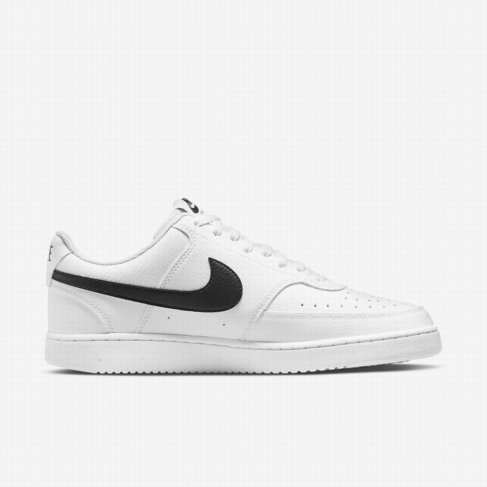 Nike Court Vision Low Next Nature Férfi Utcai Cipő Fehér Fekete | NI2381-N13