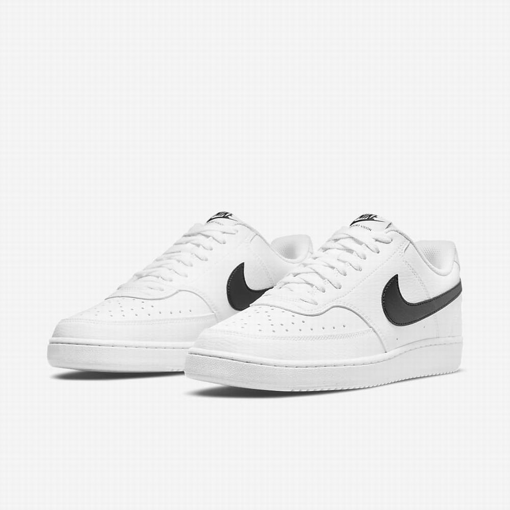 Nike Court Vision Low Next Nature Férfi Utcai Cipő Fehér Fekete | NI2381-N13