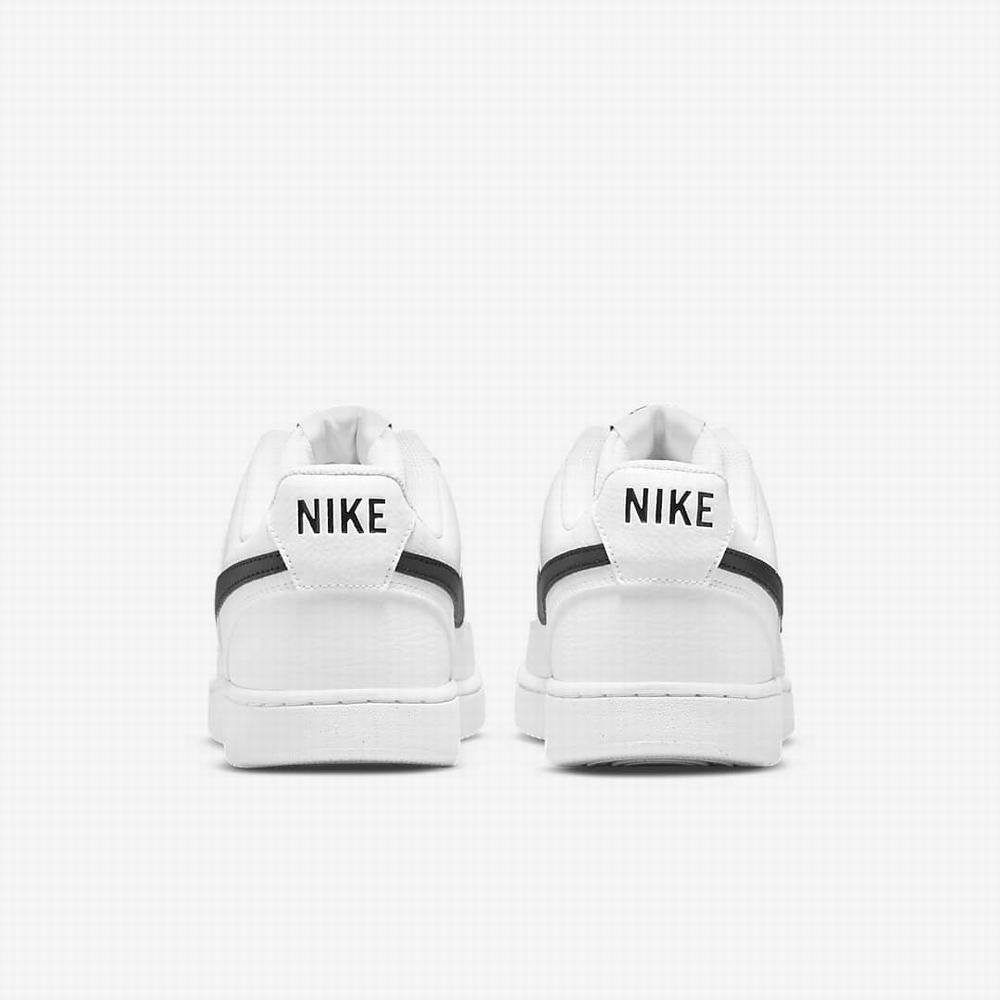Nike Court Vision Low Next Nature Férfi Utcai Cipő Fehér Fekete | NI2381-N13