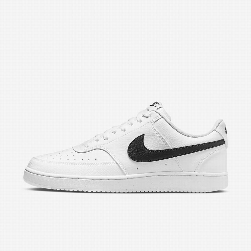Nike Court Vision Low Next Nature Férfi Utcai Cipő Fehér Fekete | NI2381-N13