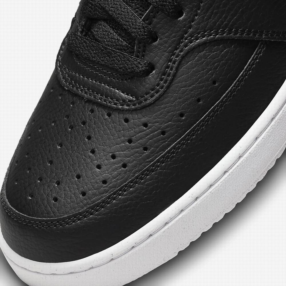 Nike Court Vision Low Next Nature Férfi Utcai Cipő Fekete Fehér | NI2703-S52
