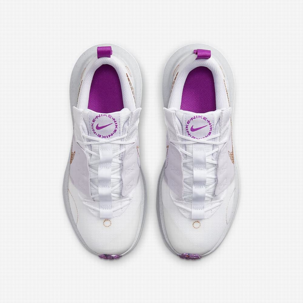 Nike Crater Impact Gyerek Utcai Cipő Fehér Lila Metal Réz | NI2107-B56