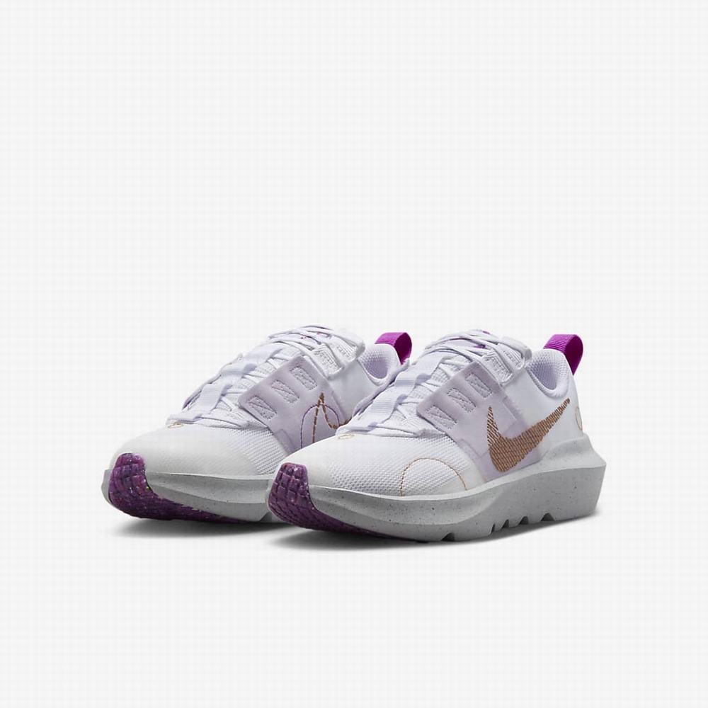 Nike Crater Impact Gyerek Utcai Cipő Fehér Lila Metal Réz | NI2107-B56
