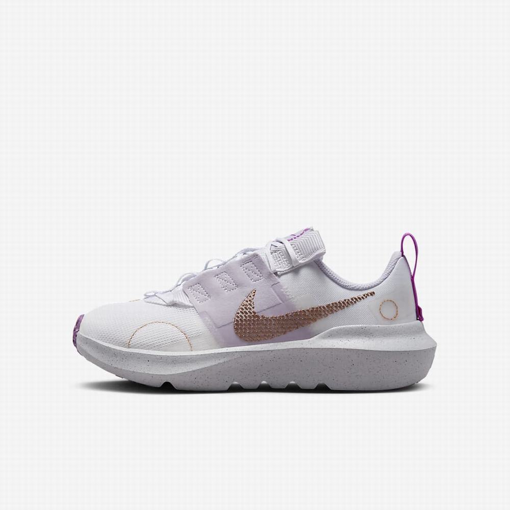 Nike Crater Impact Gyerek Utcai Cipő Fehér Lila Metal Réz | NI2107-B56
