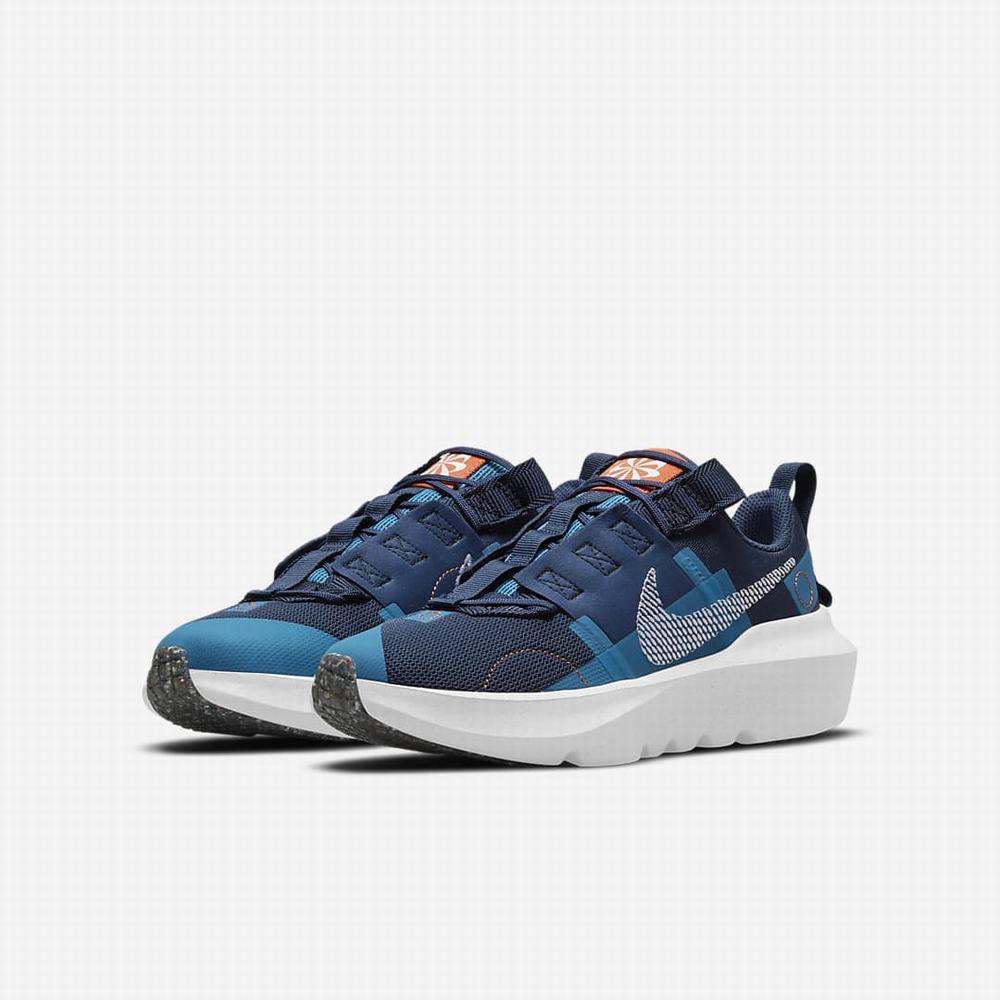Nike Crater Impact Gyerek Utcai Cipő Sötétkék Narancssárga Királykék Fehér | NI5697-P35