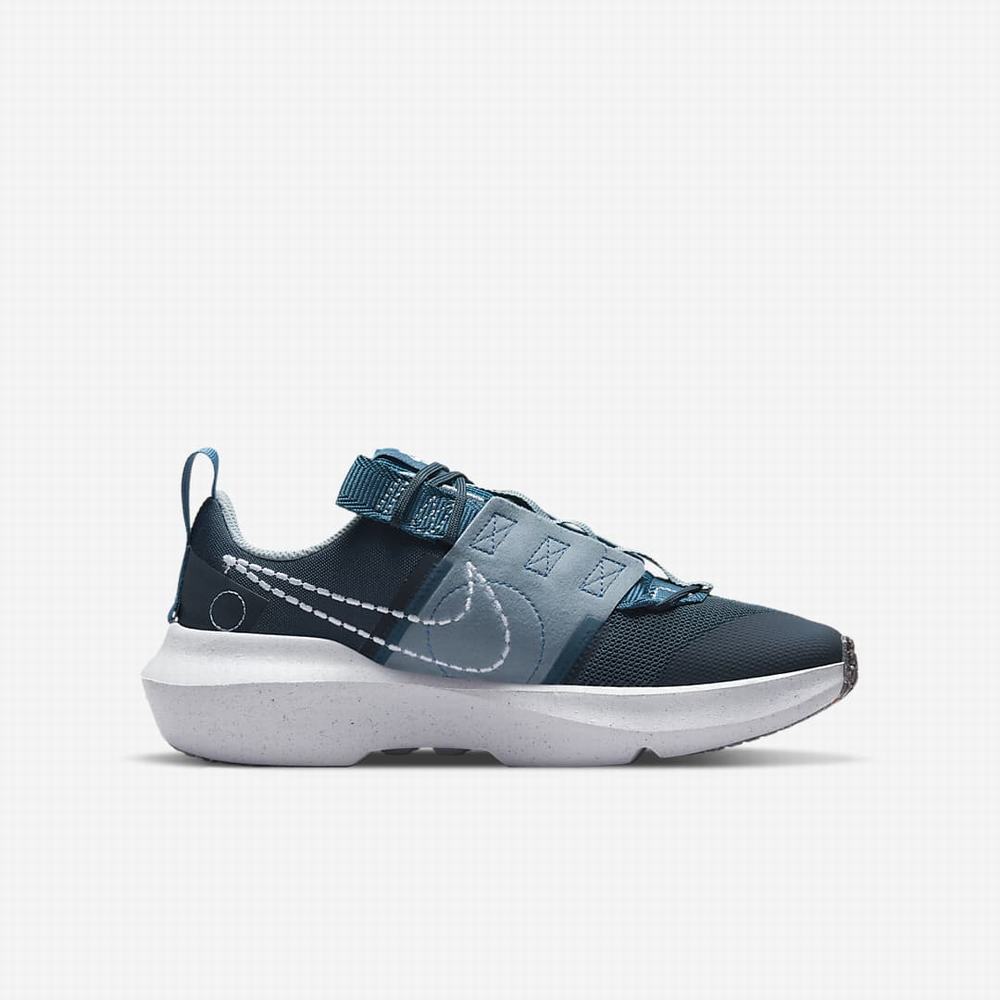 Nike Crater Impact Gyerek Utcai Cipő Sötétkék Szürke Fehér | NI6503-C57