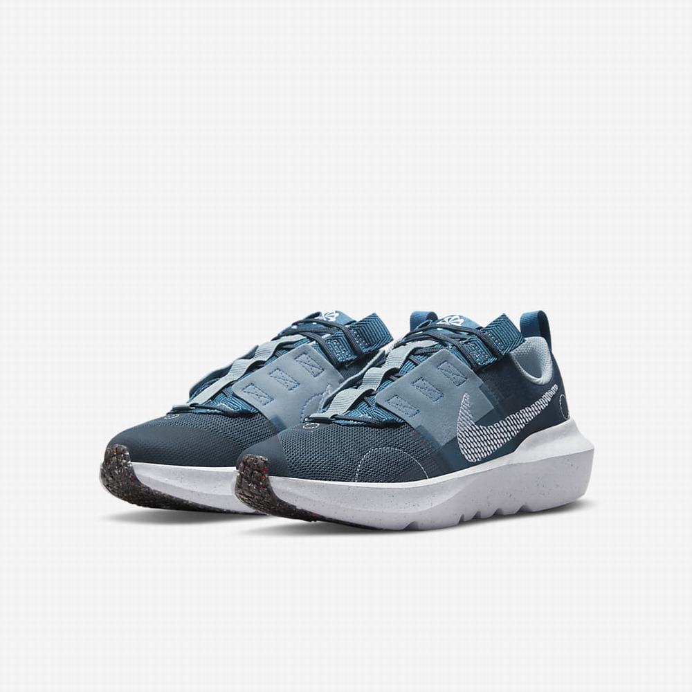 Nike Crater Impact Gyerek Utcai Cipő Sötétkék Szürke Fehér | NI6503-C57