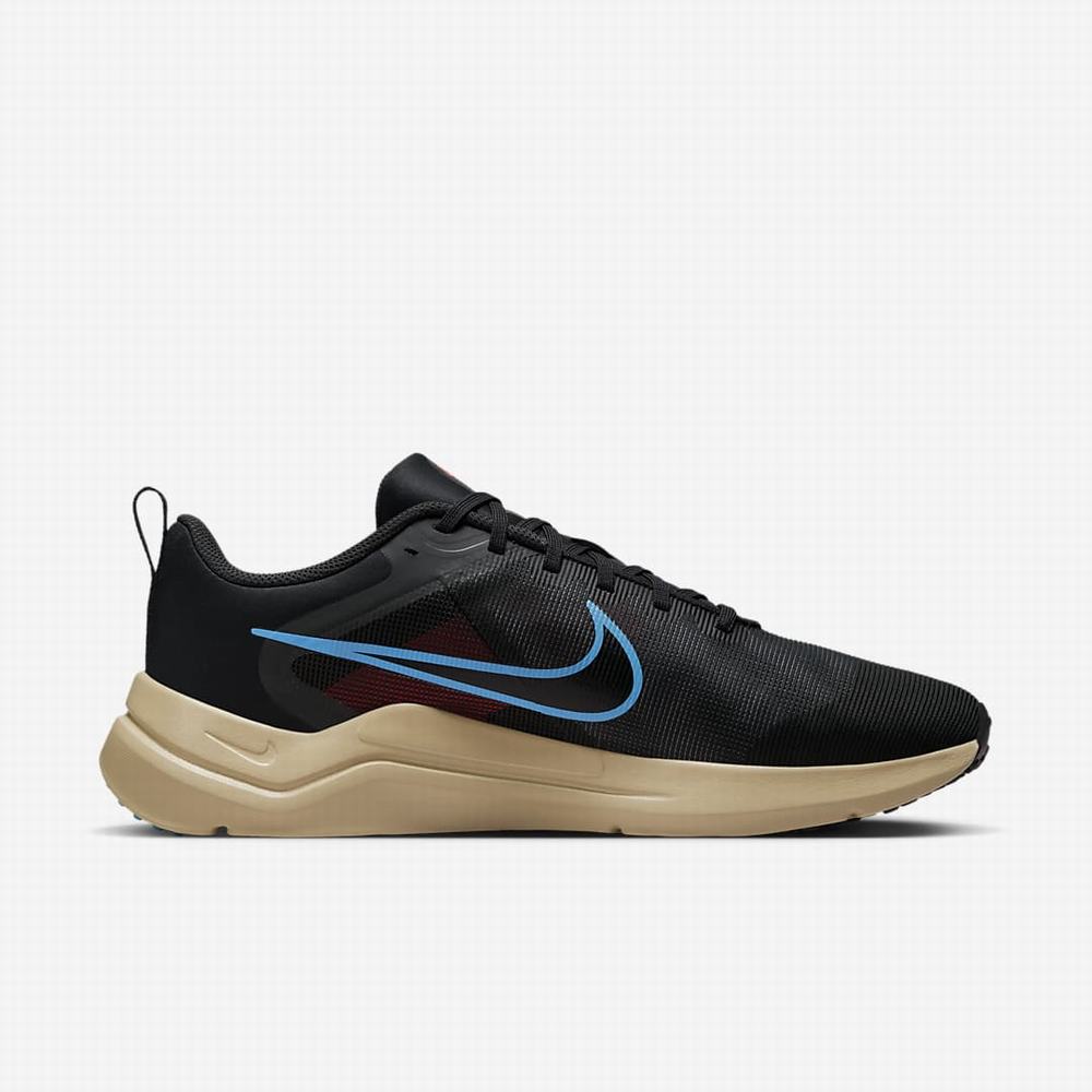 Nike Downshifter 12 Férfi Futócipő Sötétszürke Khaki Világos Piros Kék | NI5743-L52