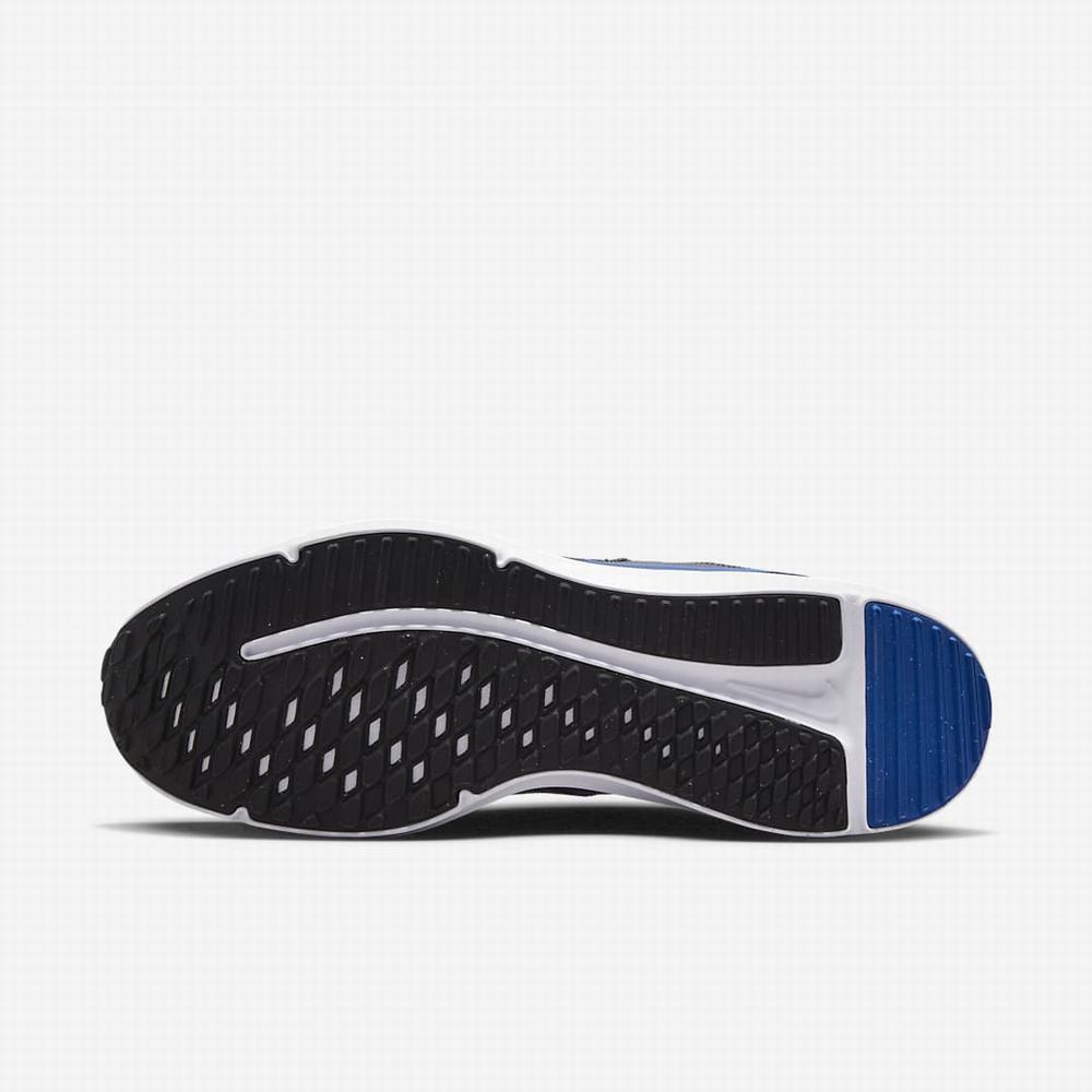 Nike Downshifter 12 Férfi Futócipő Sötétszürke Fekete Fehér Kék | NI7561-M43