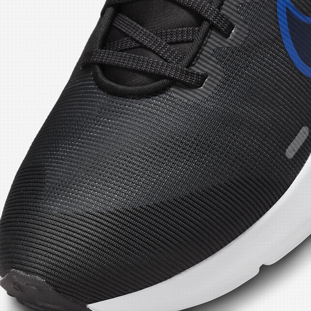 Nike Downshifter 12 Férfi Futócipő Sötétszürke Fekete Fehér Kék | NI7561-M43
