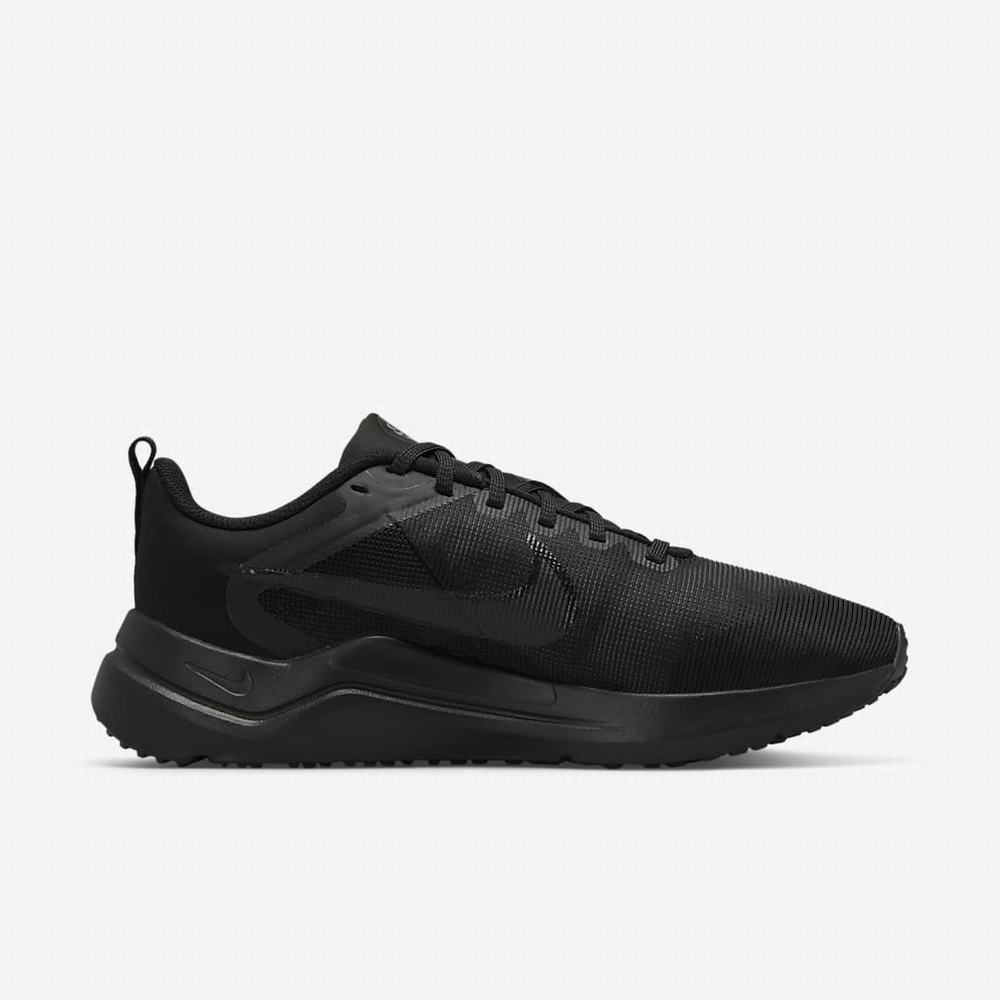 Nike Downshifter 12 Női Futócipő Fekete Sötétszürke Szürke Fekete | NI8374-Z59