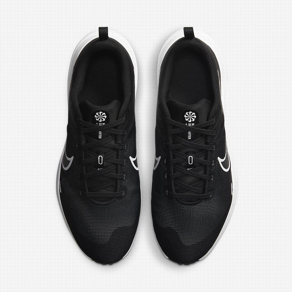 Nike Downshifter 12 (Wide) Női Futócipő Fekete Szürke Platina Fehér | NI4965-T93