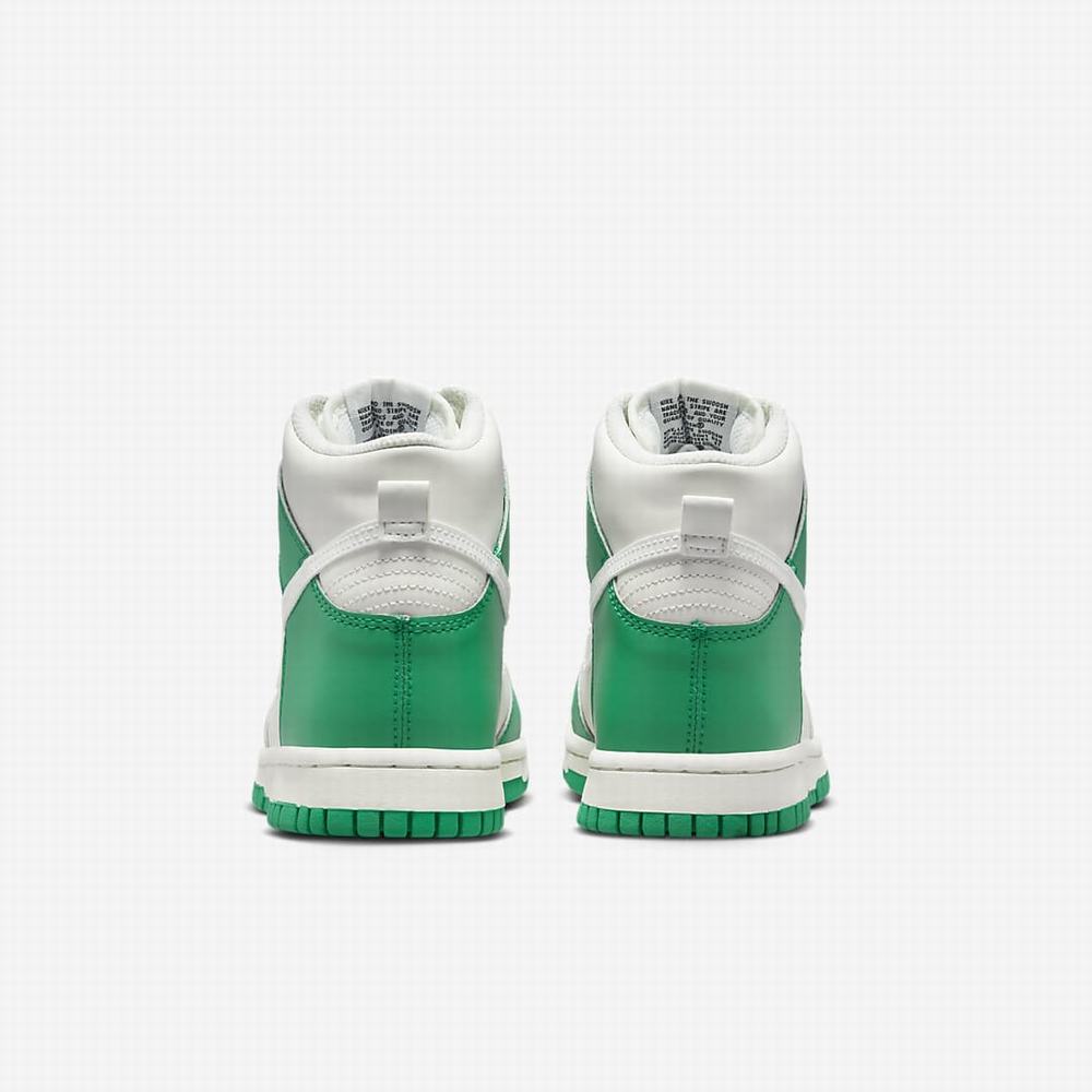 Nike Dunk High Gyerek Magasszárú Cipő Bézs Zöld Fekete | NI6418-E30