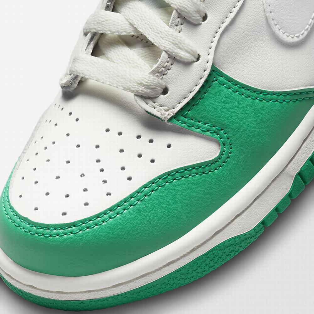Nike Dunk High Gyerek Magasszárú Cipő Bézs Zöld Fekete | NI6418-E30