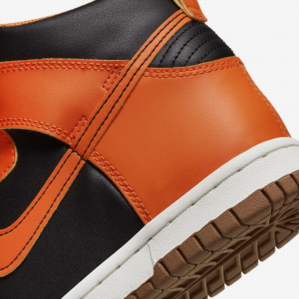Nike Dunk High Gyerek Magasszárú Cipő Fekete Sárga Fehér Narancssárga | NI2957-L97