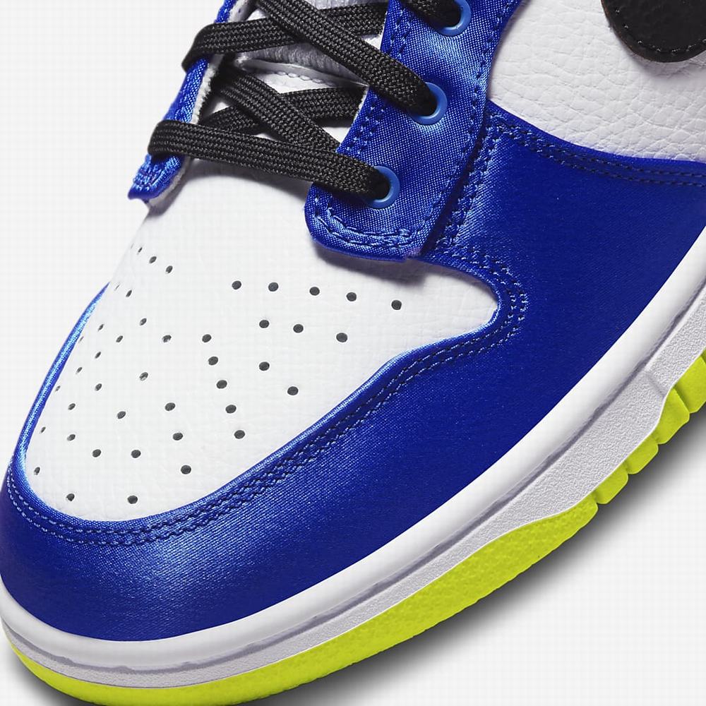 Nike Dunk High Női Magasszárú Cipő Fehér Kék Zöld Fekete | NI7932-K38