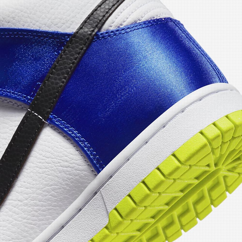 Nike Dunk High Női Magasszárú Cipő Fehér Kék Zöld Fekete | NI7932-K38