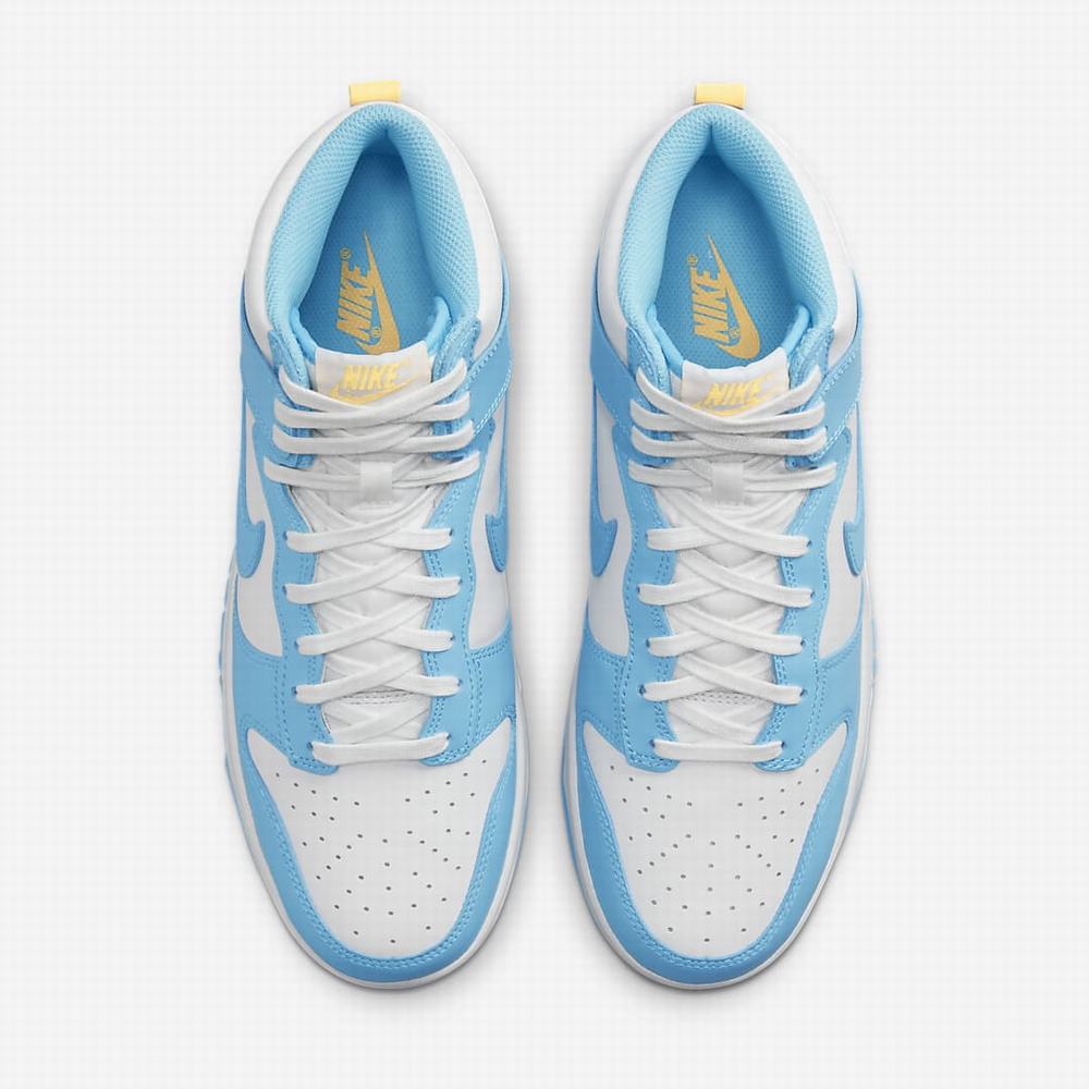 Nike Dunk High Retro Férfi Magasszárú Cipő Kék Fehér Kék | NI9615-W53
