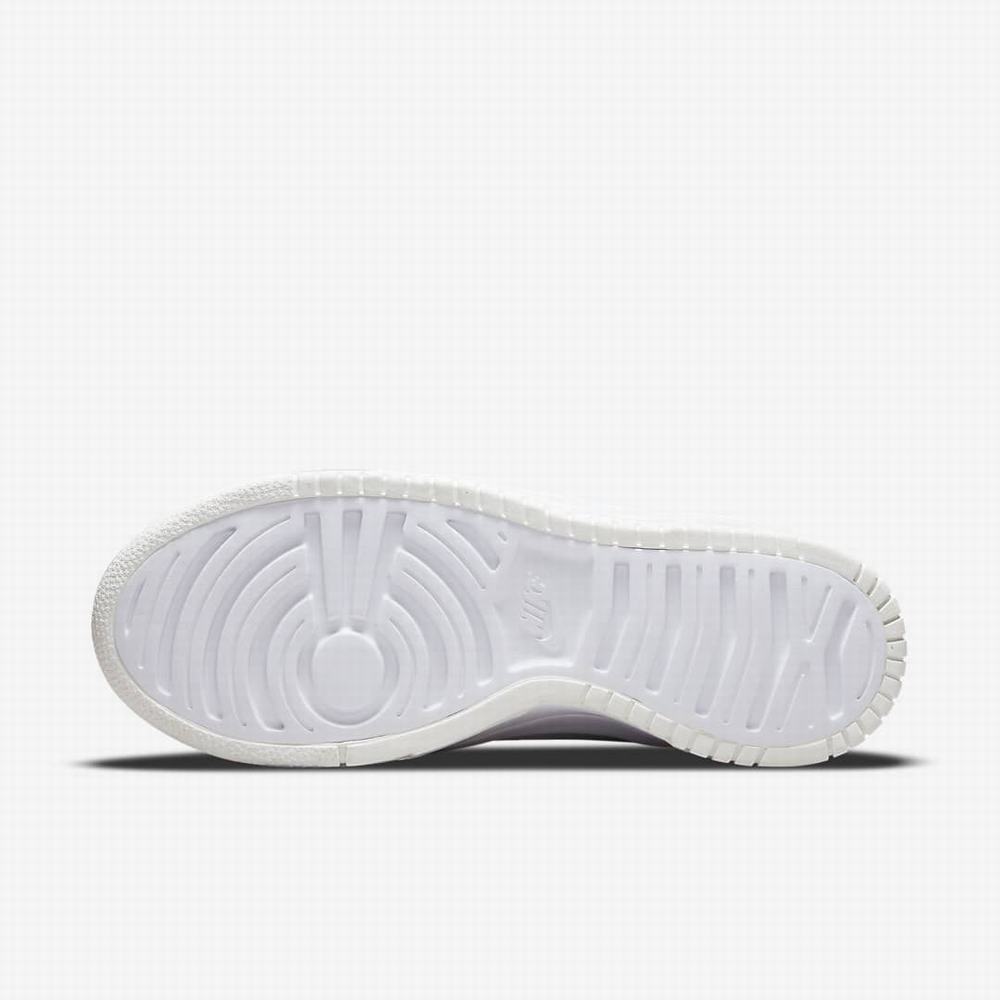 Nike Dunk High Up Női Magasszárú Cipő Fehér Fekete Fehér | NI1379-T65