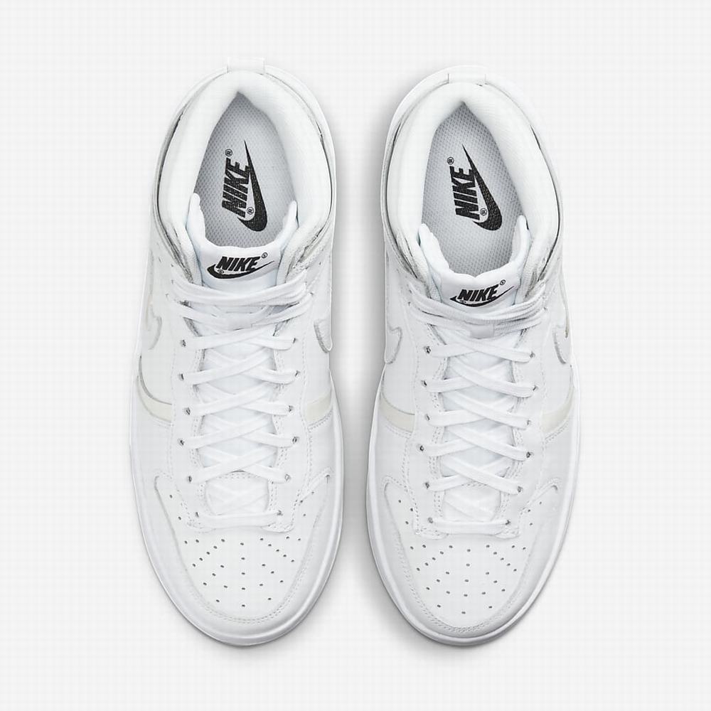 Nike Dunk High Up Női Magasszárú Cipő Fehér Fekete Fehér | NI1379-T65