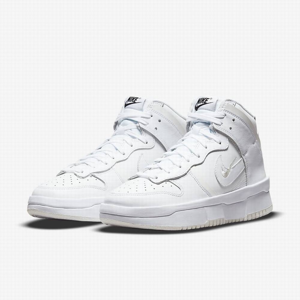 Nike Dunk High Up Női Magasszárú Cipő Fehér Fekete Fehér | NI1379-T65