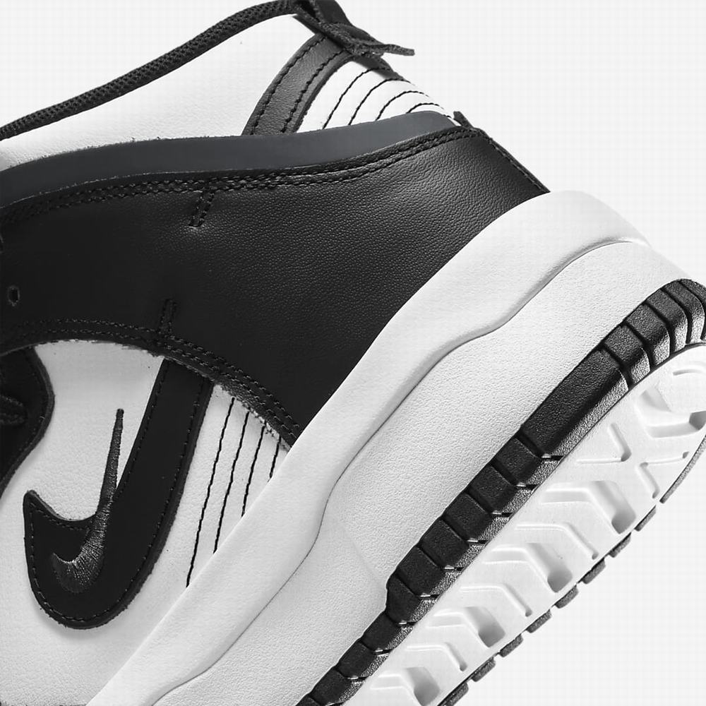 Nike Dunk High Up Női Magasszárú Cipő Fehér Sötétszürke Fekete | NI9617-U73