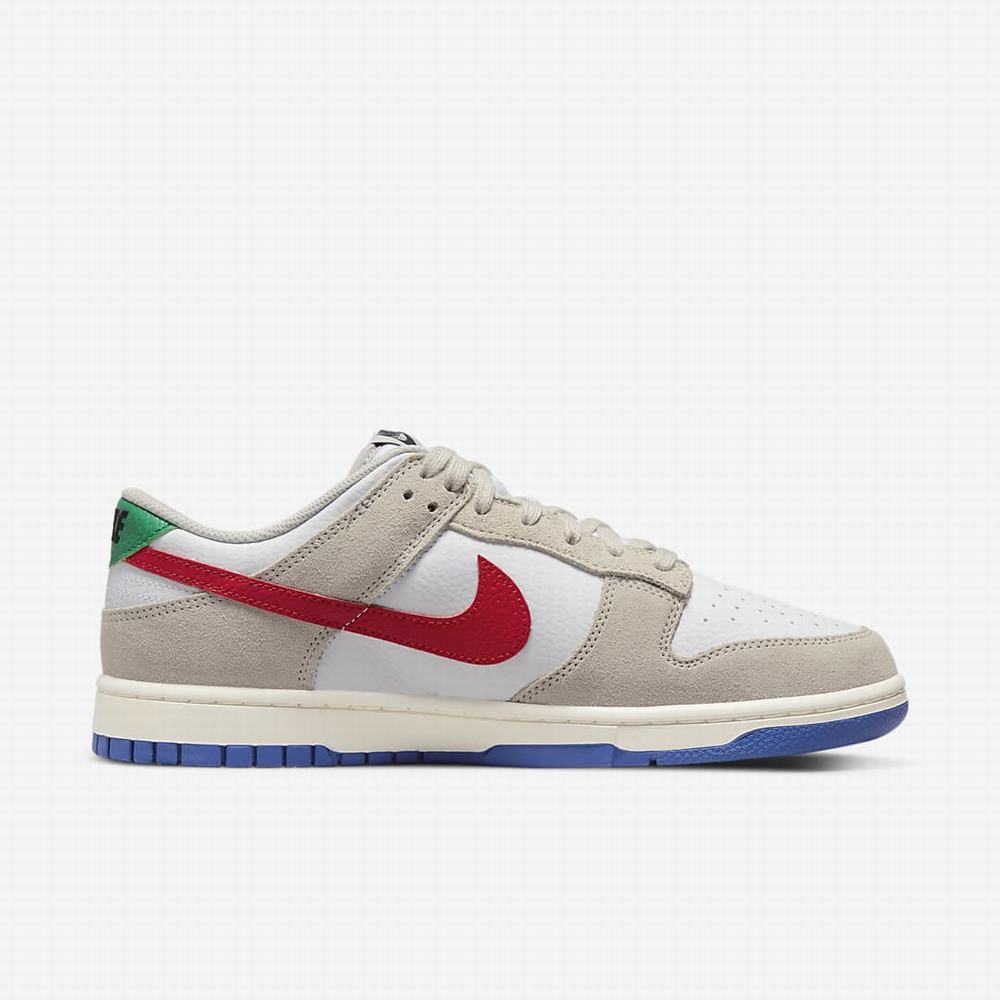 Nike Dunk Low Férfi Utcai Cipő Világos Szürke Fehér Királykék Piros | NI0546-B78