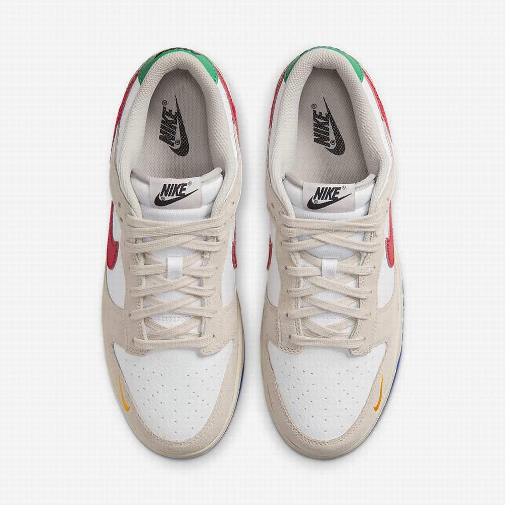 Nike Dunk Low Férfi Utcai Cipő Világos Szürke Fehér Királykék Piros | NI0546-B78