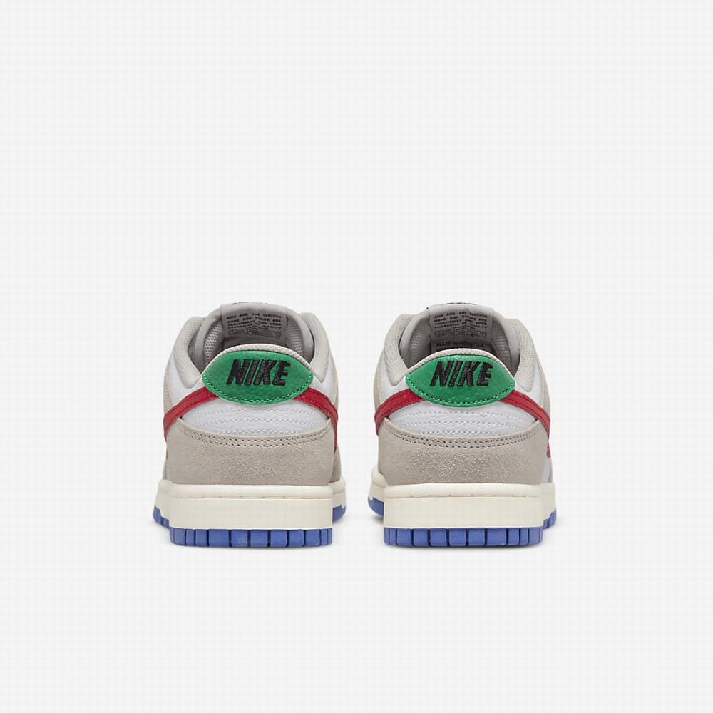 Nike Dunk Low Férfi Utcai Cipő Világos Szürke Fehér Királykék Piros | NI0546-B78