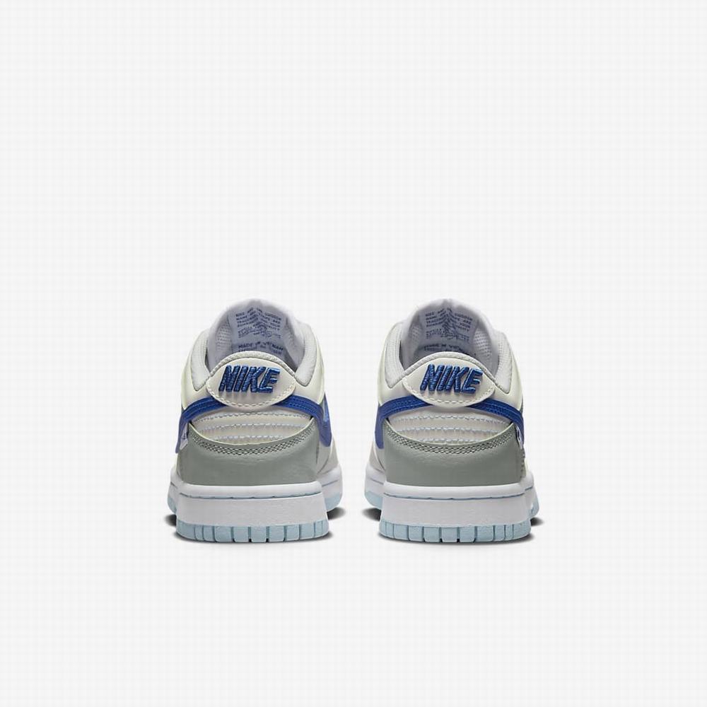 Nike Dunk Low Gyerek Utcai Cipő Fehér Királykék | NI0935-M92