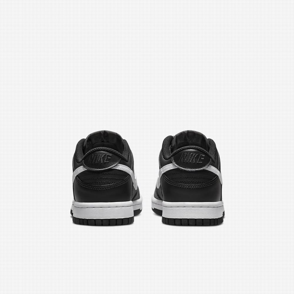 Nike Dunk Low Gyerek Utcai Cipő Fekete Fehér | NI1768-F48